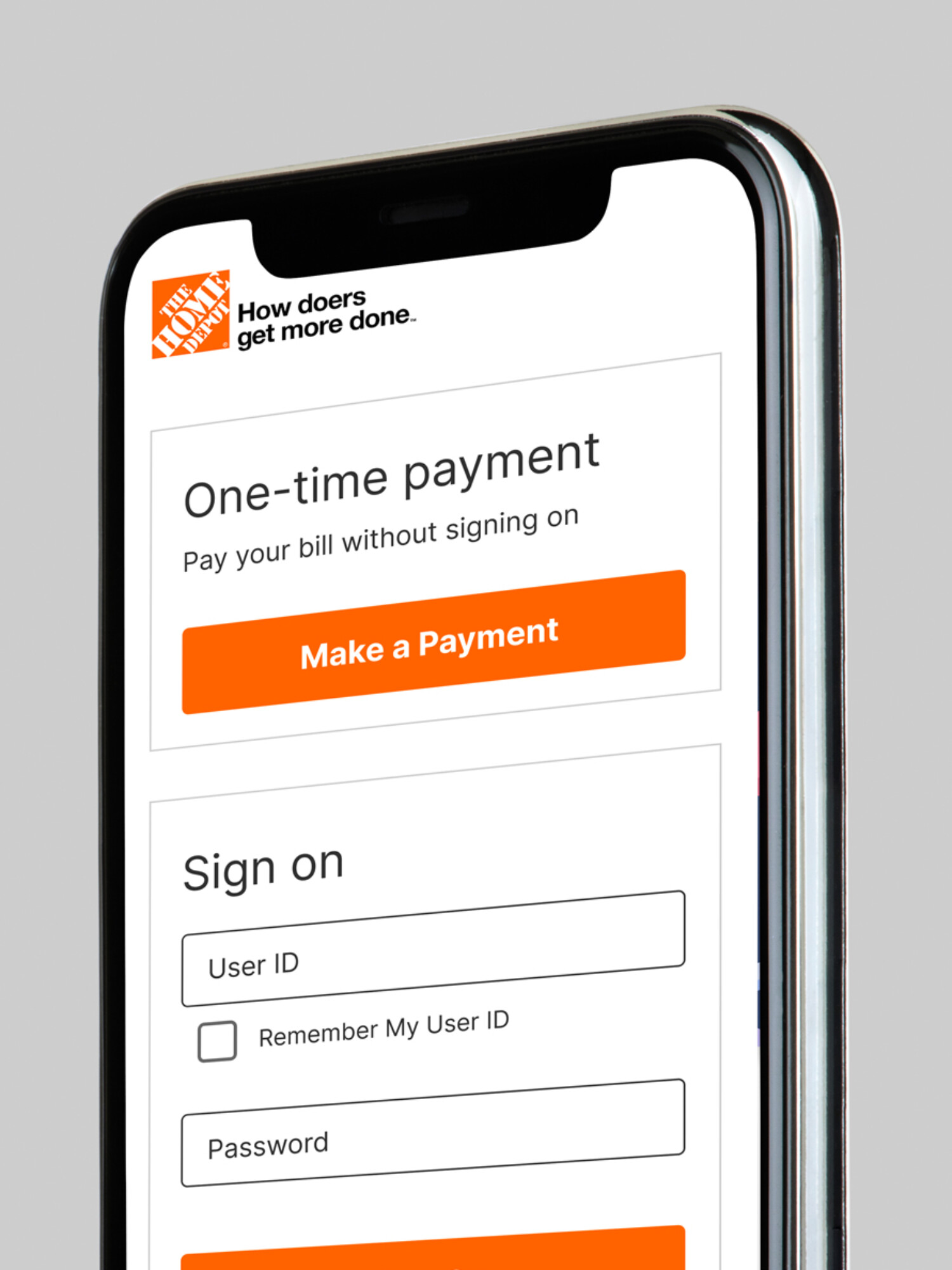 One-time make a payment hero